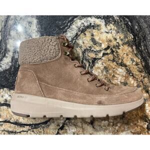 Skechers On The Go Glacial Ultra Woodlands Boots Womens 9 Brown Suede 16677